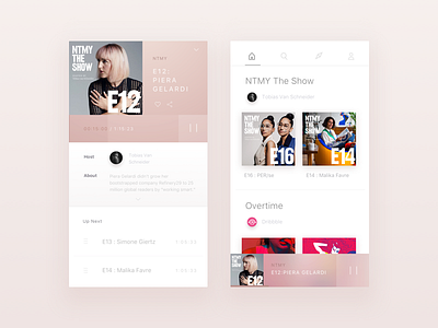 Daily UI :: 009 - Music Player 009 daily dailyui music player podcast rose ui