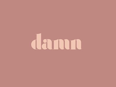 Damn color font minimal modern nude pink rose salmon typeface typography