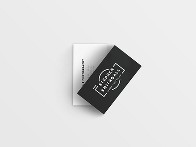 Stephen Smithgall's black branding business card dark logo typography white