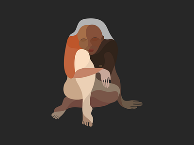 Skins color illustration illustrator modern neutral nude woman