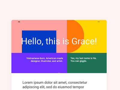 New Website In Progress! bright color design grid illustration modern portfolio semplice squares website