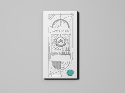 WIP // Birthday Chocolate Packaging chocolate design illustration line minimal package paper white