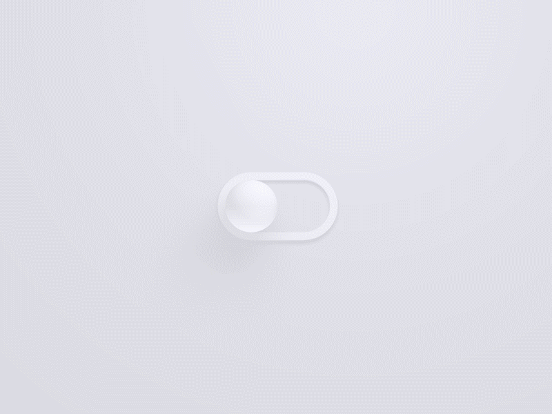 Toggle 3d animation cinema4d design interaction minimal skeumorphism toggle white