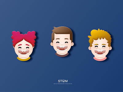 Kids illustration branding dental design figma happy illustration kids smile vector