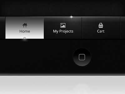 Ipad App - Bottom black bottom gloss ipad iphone navi retina