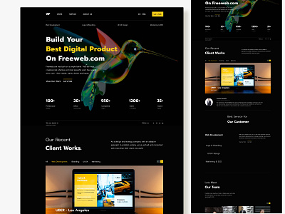 Digital Agency Landing Page Concept app branding design digitalagencyweb graphic design minimal ui ux