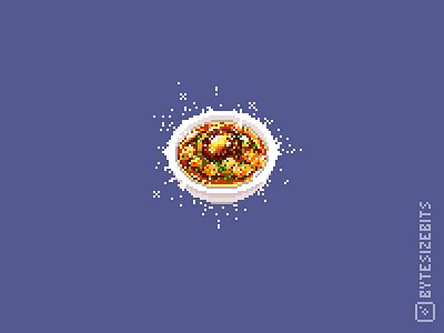 Mapo tofu from Shokugeki no Soma anime chinese food food graphic design icon illustration piskel pixel pixelart