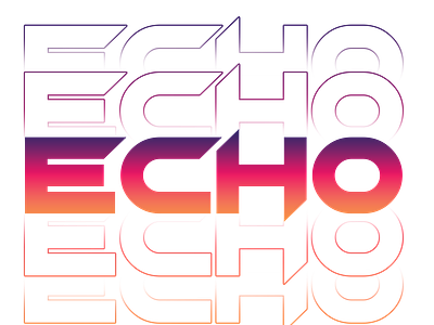 text echo colors copies design echo fading gradients graphic design purple shades text typography
