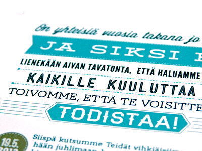 Wedding invitation typography design print