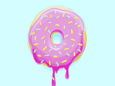 Donut Drip adobe sketch donut illustration