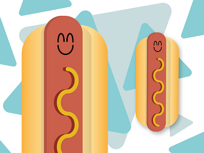 Happy hotdog adobe illustrator fourth of july gradients hotdog