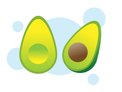 Avocado California Staple adobe illustrator avocado gradient vector