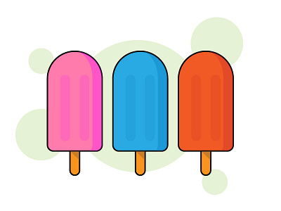 Popsicles adobe illustrator ice cream illustration popsicles