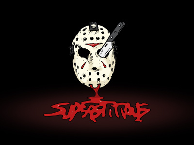 Superstitious beliefs dark drawing friday the 13th illustration jason voorhees knife mask superstition superstitious