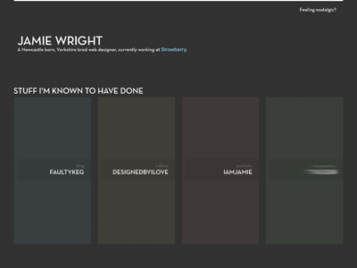 more tweaking... portfolio jamiewright.net