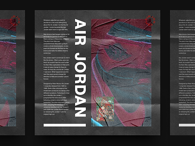 Air Jordan 1 basketball design jordan layout paper poster print texture