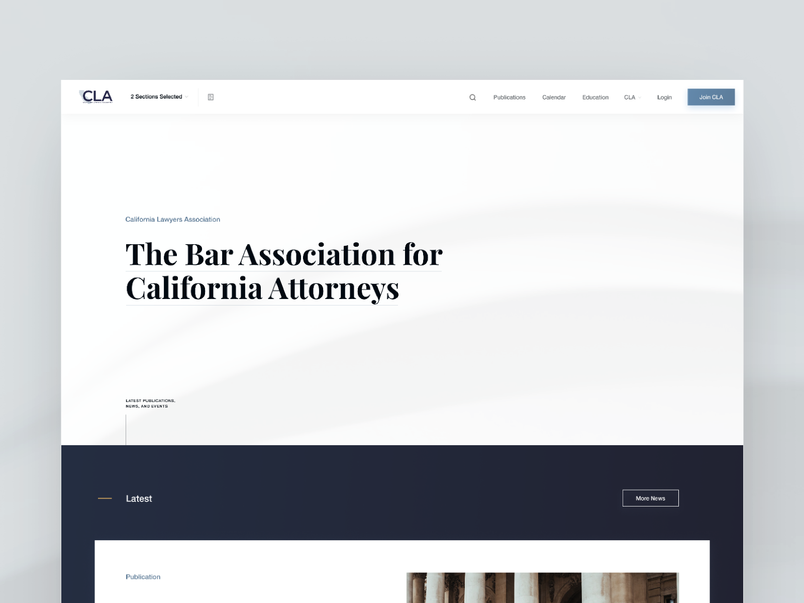 Lawyers Association site by Vinson Gotingco for Vincit on Dribbble