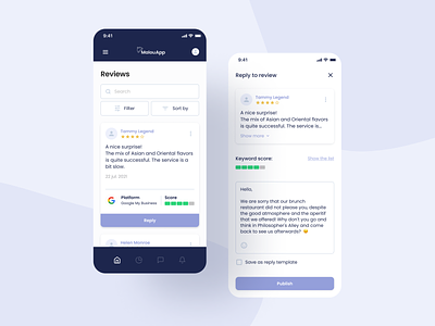 Rating & Review feature | App UI