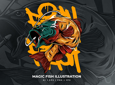 Magic Fish Illustration 3d adobe animation app brand branding car design fish graphic design illustration logo magic motion graphics ui vector