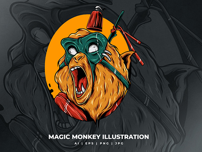 Magic Monkey Illustration 3d adobe animation app brand branding car design graphic design illustration logo magic monkey motion graphics object ui vector