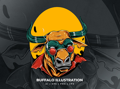 Buffalo Illustration 3d adobe animation app brand branding buffalo car design graphic design illustration logo magic motion graphics tshirt ui vector