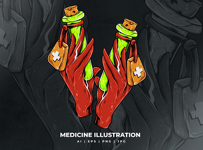 Medicine Illustration 3d adobe animation app brand branding car design drugs graphic design illustration logo medicine motion graphics ui virus