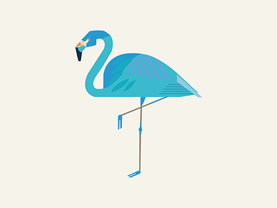 Blue Flamingo illustrator