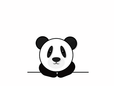 Panda character graphic design logo