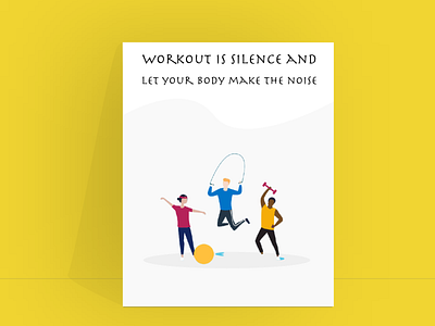 Workout is silence branding graphic design logo