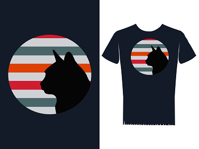 Cat T Shirt Design - Vintage T Shirt Design