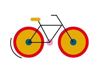 Bike color design illustration motion vector