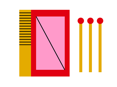 Match Box color design flat illustration vector