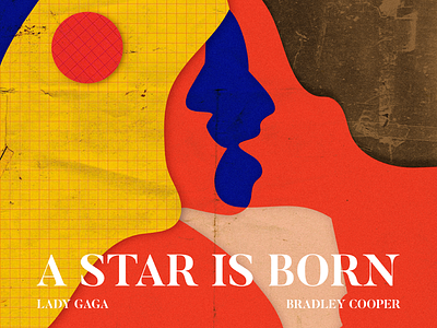 A star is born cinema color design ladygaga oscar oscarmovie poster vector