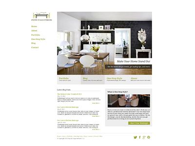 Interior Design Logo Graphic Website Design homepage interior design logo web