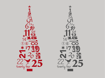 25 days of Christmas Tree bird christmas holiday tree type typography