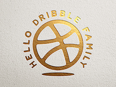 Hello Dribbble Family! debut dibbble illustration texture thankyou typography