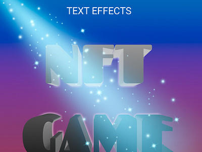 Nft Game Text Effect 01 3d animation colourful effect font graphic design ilustration letter logo style text typography vector word