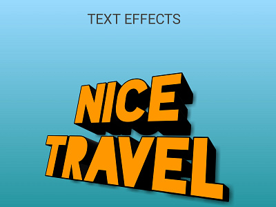 Travel Text Effect 02 3d agency effect font graphic design holiday letter logo style text transportation travel typography vacation