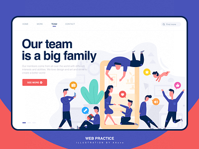 Team illustration web