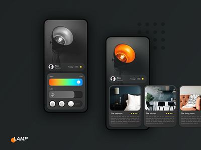 Lamp card app ui