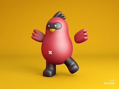 Red bird c4d