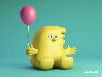 yellow bird c4d