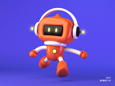 robot c4d cartoon character