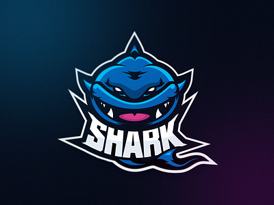 shark illustration logo