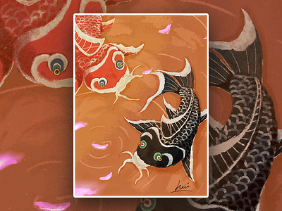 Koi fish illustration