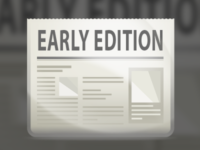 Early Edition Icon early edition icon newspaper