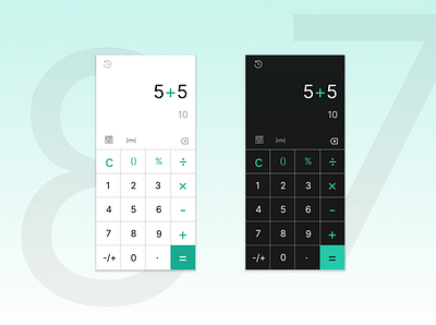 Calculator app design frontend ui uiux ux web