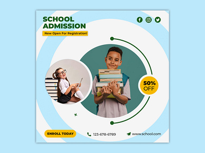 School Admission Flyers Design