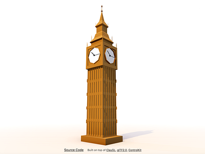 Big Ben 3d building lowpoly