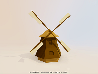 Windmill house, Holland building holland lowpoly windmill house